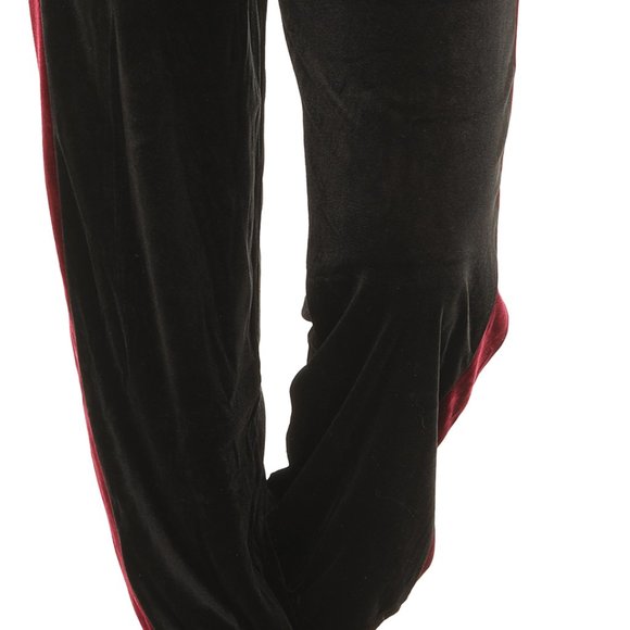 Color Block Pocket Velvet Hoodie & Drawstring Joggers - Picture 6 of 6